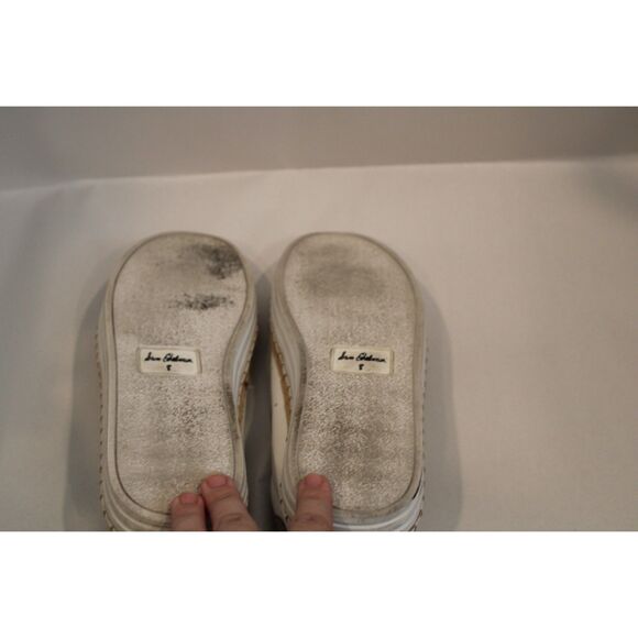 Sam Edleman kavi white white and tan accent size 8 flat sneakers - Picture 2 of 10